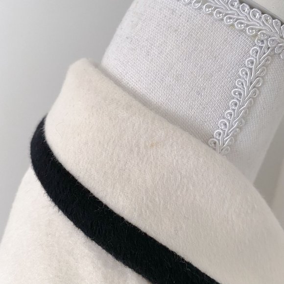 Michael Kors Colorblock Jacket Size 6 White Cream Wool Angora Made In Italy - Picture 11 of 11